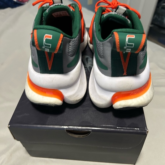 Adidas Alphabounce Adiprene V1 Miami Hurricanes shoes size 9 men’s - Picture 3 of 4